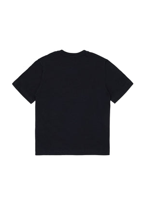 T-shirt over bambino Diesel nera in cotone | ViaMonte Shop