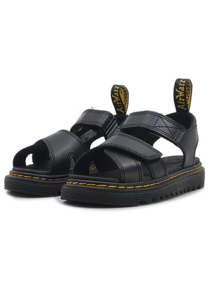 Sandali bambina Dr. Martens Vossie nero in pelle | ViaMonte Shop