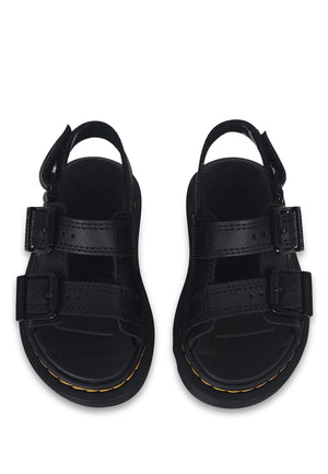 Sandali bambino Dr Martens Varel neri in pelle | ViaMonte Shop