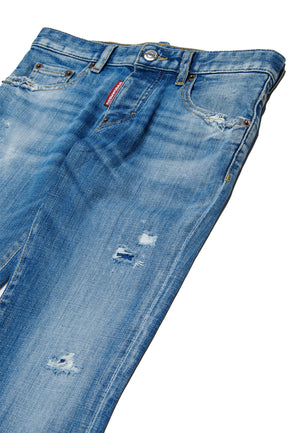 Jeans Stanislav bambino Dsquared2 blu chiaro in denim | ViaMonte Shop