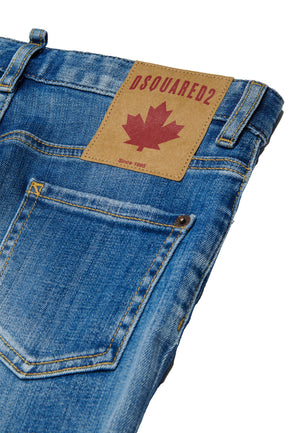Jeans Stanislav bambino Dsquared2 blu chiaro in denim | ViaMonte Shop