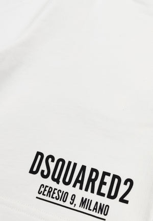 Dsquared2 bermuda bianco bambino in cotone | ViaMonte Shop