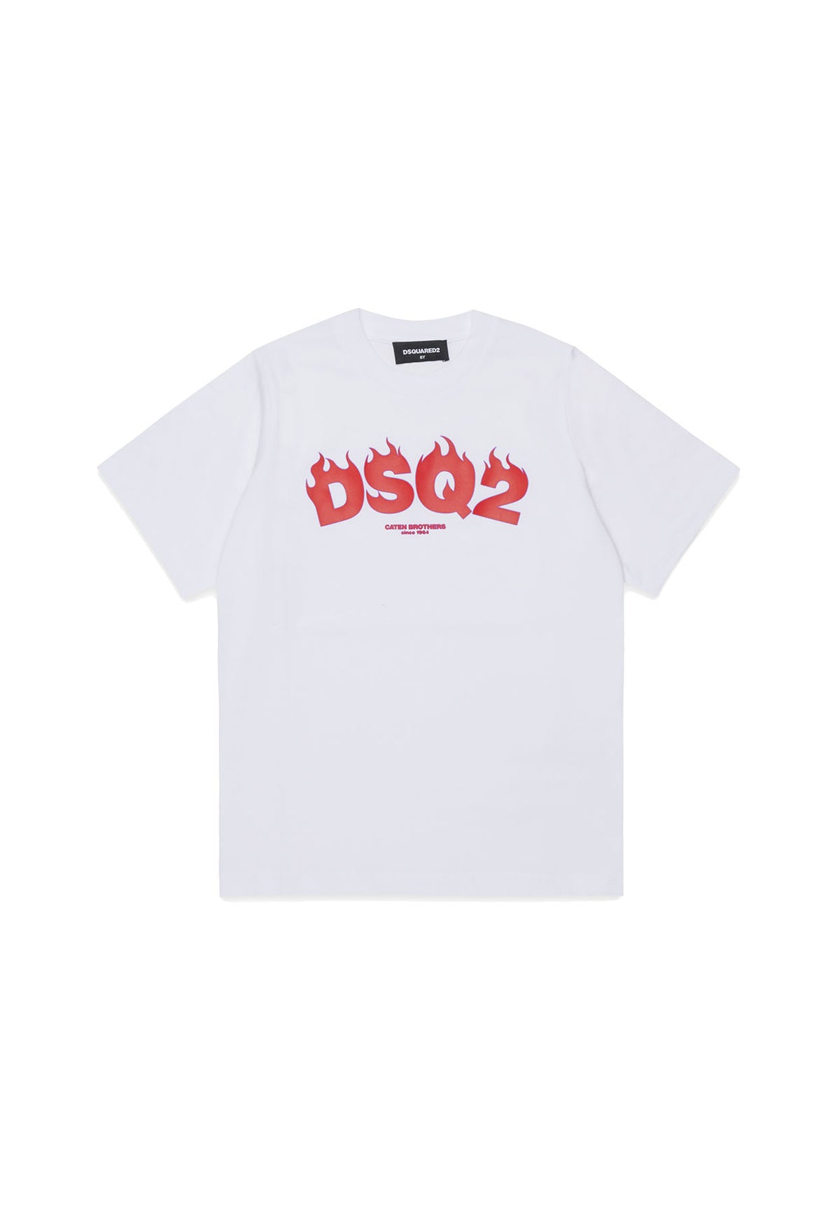 T-shirt bambino Dsquared2 bianca in cotone | ViaMonte Shop