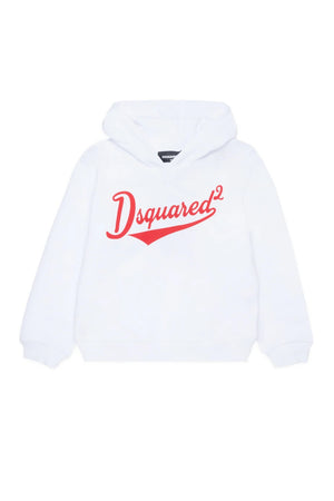 Felpa bambino Dsquared2 bianca in cotone | ViaMonte Shop