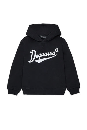 Felpa bambino Dsquared2 nera in cotone | ViaMonte Shop