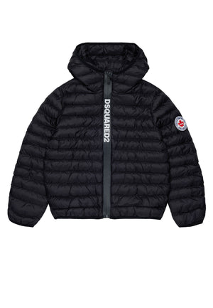 Giubbino bambino Dsquared2 nero in nylon | ViaMonte Shop