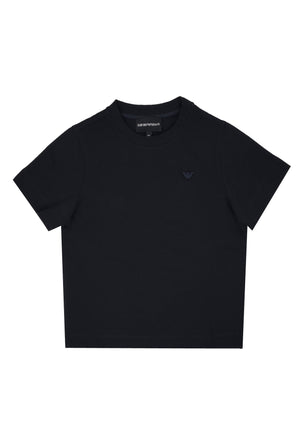 T-shirt bambino Emporio Armani blu navy in cotone | ViaMonte Shop