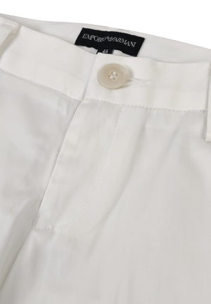 Pantalone bambino Emporio Armani bianco in cotone | ViaMonte Shop