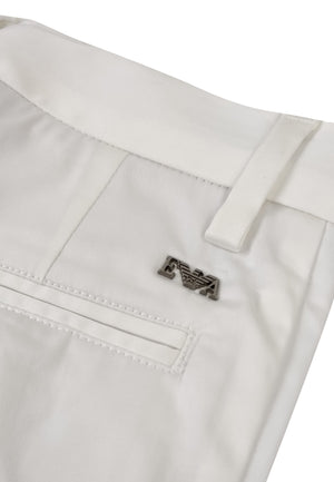 Pantalone bambino Emporio Armani bianco in cotone | ViaMonte Shop