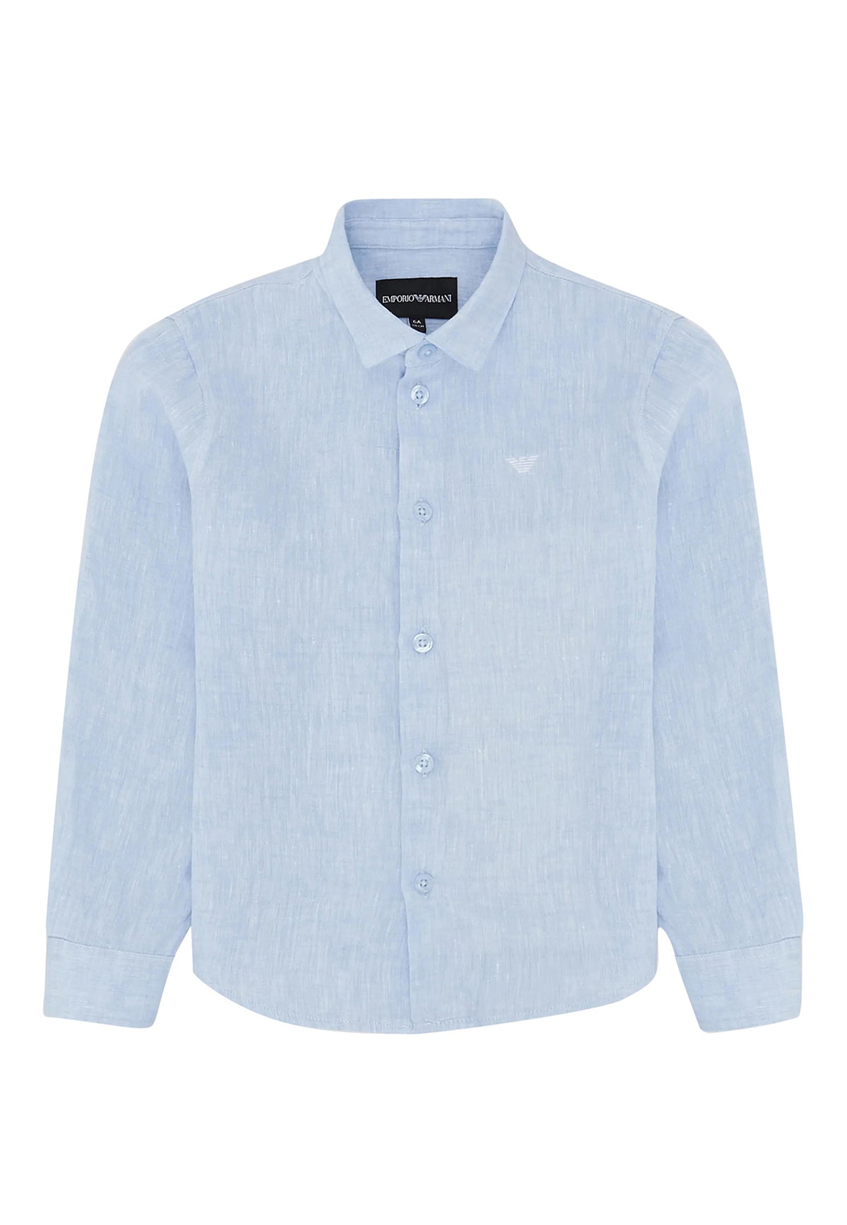 Camicia bambino Emporio Armani azzurra in lino | ViaMonte Shop