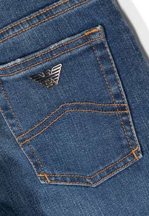 Jeans bambino Emporio Armani blu in denim | ViaMonte Shop