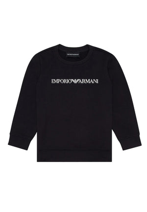 Felpa bambino Emporio Armani blu navy in modal | ViaMonte Shop