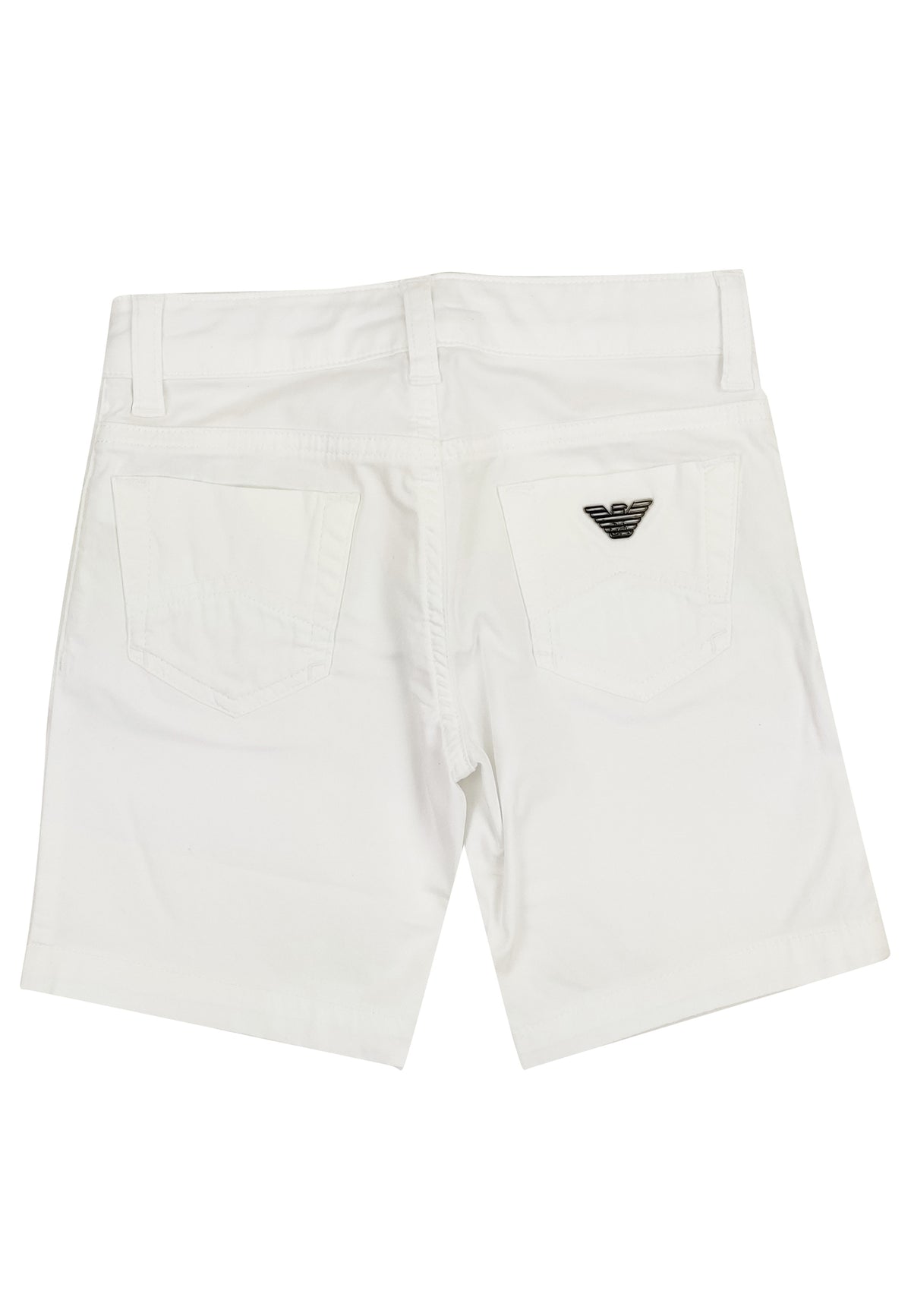 Bermuda bambino Emporio Armani bianco in cotone | ViaMonte Shop