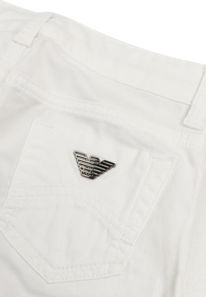 Bermuda bambino Emporio Armani bianco in cotone | ViaMonte Shop