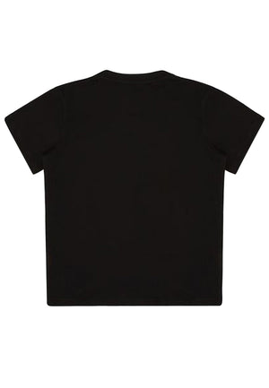 T-shirt bambino Emporio Armani nera in cotone | ViaMonte Shop