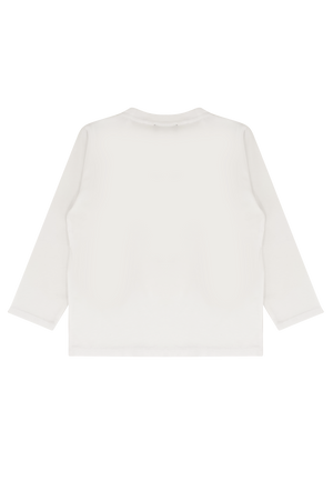 T-shirt bianca bambino Emporio Armani in jersey di cotone | ViaMonte Shop