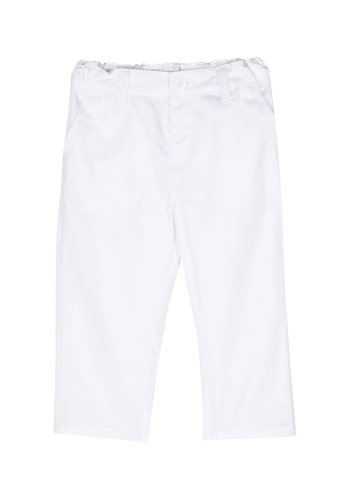 Pantalone neonato Emporio Armani bianco in cotone | ViaMonte Shop
