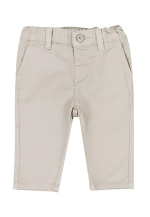 Pantalone neonato Emporio Armani beige in cotone | ViaMonte Shop