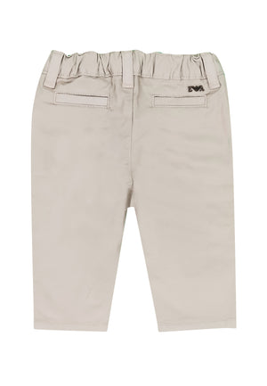 Pantalone neonato Emporio Armani beige in cotone | ViaMonte Shop