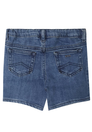 Bermuda neonato Emporio Armani blu in denim | ViaMonte Shop