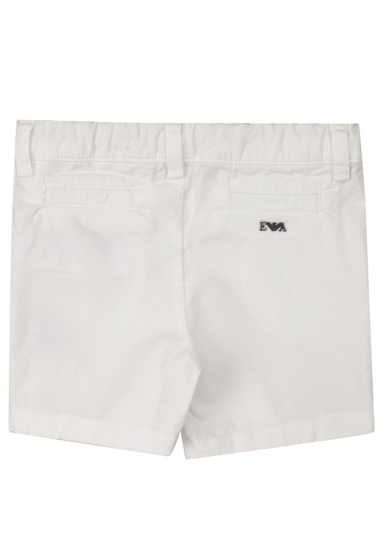 Bermuda neonato Emporio Armani bianco in cotone | ViaMonte Shop