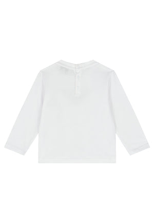 T-shirt neonato Emporio Armani bianca in jersey di cotone | ViaMonte Shop