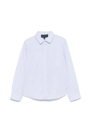 Camicia bambino Emporio Armani azzurra in cotone | ViaMonte Shop