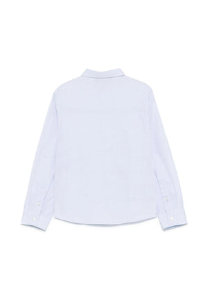 Camicia bambino Emporio Armani azzurra in cotone | ViaMonte Shop
