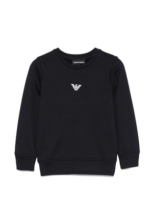 Felpa bambino Emporio Armani nera in modal | ViaMonte Shop