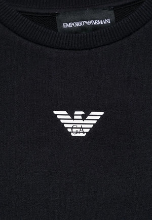 Felpa bambino Emporio Armani nera in modal | ViaMonte Shop