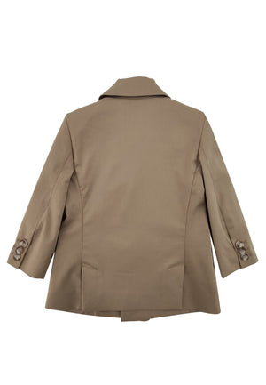Giacca doppiopetto bambino Fay beige in cotone | ViaMonte Shop