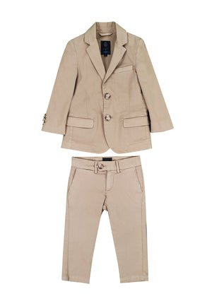Abito bambino Fay sabbia in cotone | ViaMonte Shop