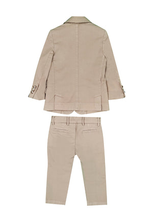 Abito bambino Fay sabbia in cotone | ViaMonte Shop