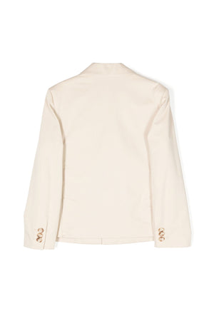 Abito bambino Fay beige in misto lino | ViaMonte Shop
