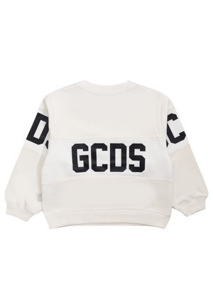 Felpa bambino GCDS panna in cotone | ViaMonte Shop