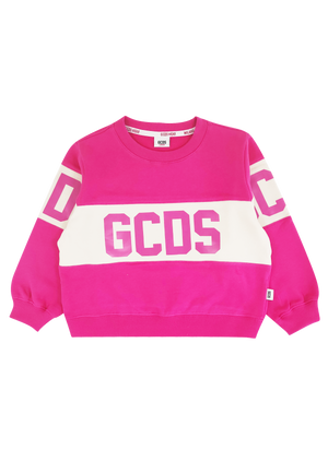 Felpa bambino GCDS rosa in cotone | ViaMonte Shop