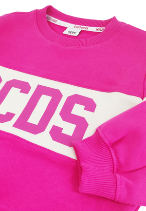 Felpa bambino GCDS rosa in cotone | ViaMonte Shop