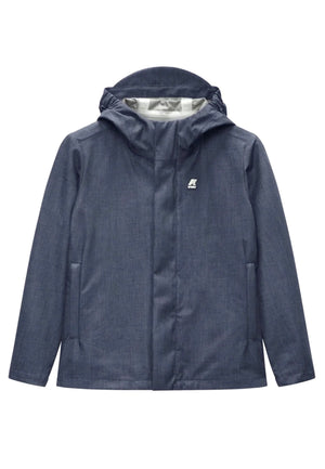 Giubbino bambino K-Way jacquel denim 3l blu in denim | ViaMonte Shop