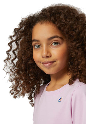 T-shirt bambina K-Way rosa in cotone | ViaMonte Shop