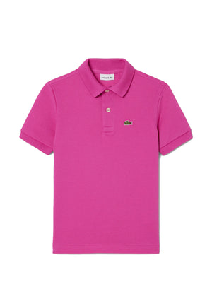 Polo bambino Lacoste rosa in piquet di cotone | ViaMonte Shop