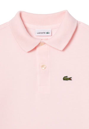 Polo bambino Lacoste rosa in piquet di cotone | ViaMonte Shop