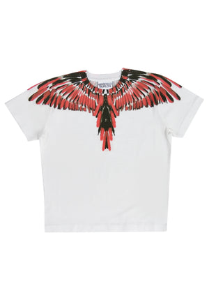 T-shirt bambino Marcelo Burlon bianca in cotone organico | ViaMonte Shop