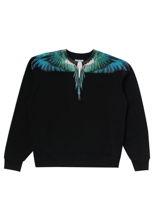 Felpa bambino Marcelo Burlon nera in cotone | ViaMonte Shop