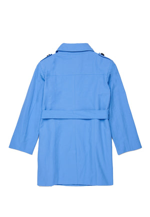 Trench bambina Max&Co bluette in cotone tecnico | ViaMonte Shop