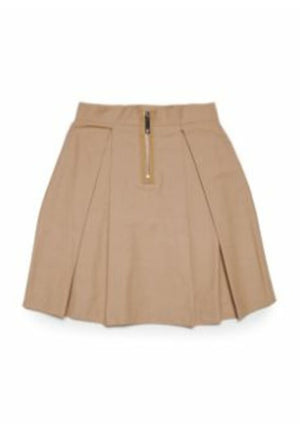 Gonna bambina Max&Co beige in cotone tecnico | ViaMonte Shop
