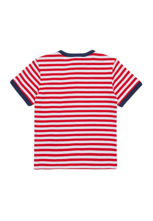 T-shirt bambina Max&Co bianca/rossa in cotone | ViaMonte Shop