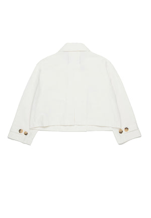 Giacca bambina Max&Co bianca in cotone tecnico | ViaMonte Shop