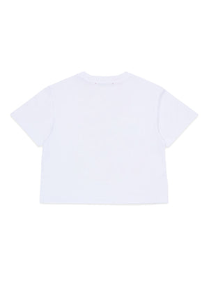 T-shirt bambina Max&Co bianca in jersey cotone | ViaMonte Shop