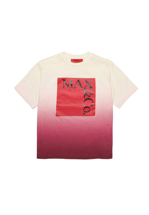 T-shirt bambina Max&Co panna/bordeaux in jersey cotone | ViaMonte Shop