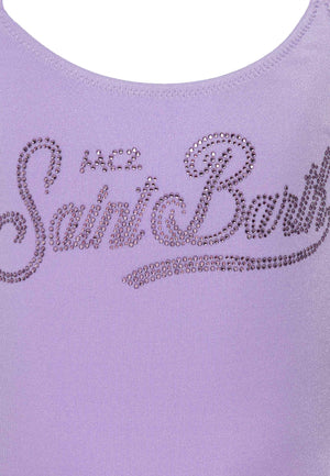Costume bambina MC2 Saint Barth viola in nylon | ViaMonte Shop